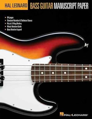 Imagen del vendedor de Bass Guitar Manuscript Paper a la venta por GreatBookPrices