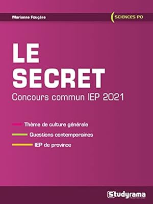 Image du vendeur pour Le secret: Concours commun IEP 2021 mis en vente par Dmons et Merveilles