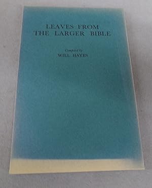 Seller image for Leaves from the Larger Bible Together with a Plea for a Larger Lectionary for sale by Baggins Book Bazaar Ltd