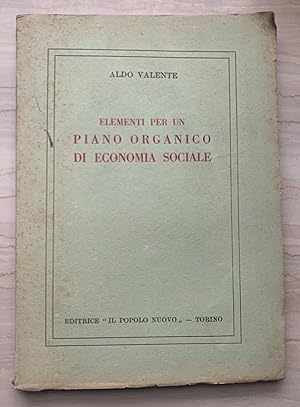 Elementi per un Piano Organico di Economia Sociale