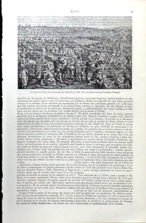 Seller image for LAMINA V32644: La toma de Tunez por las tropas de Carlos V por J. C. Vermay for sale by EL BOLETIN