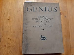 Imagen del vendedor de Genius. Bilder und Aufstze zu alter und neuer Kunst. (Band 2) 1920 (PU: a la venta por Gebrauchtbcherlogistik  H.J. Lauterbach