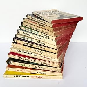 Seller image for Ian Fleming's James Bond novels. Complete set of Signet paperbacks. Comprising: Casino Royale, Live and Let Die, Moonraker, Diamonds Are Forever, From Russia With Love, Dr. No, Goldfinger, For Your Eyes Only (short stories inc. From A View To A Kill, Quantum of Solace), Thunderball, The Spy Who loved Me, On Her Majesty's Secret Service, You Only Live Twice, The Man with the Golden Gun, Octopussy and The Living Daylights (short stories) for sale by Adrian Harrington Ltd, PBFA, ABA, ILAB