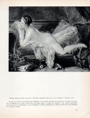 Bild des Verkufers fr LAMINA V33024: Muchacha reposando por Franois Boucher zum Verkauf von EL BOLETIN