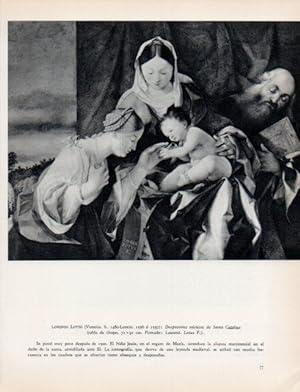 Bild des Verkufers fr LAMINA V33013: Desposorios misticos de Santa Catalina por Lorenzo Lotto zum Verkauf von EL BOLETIN