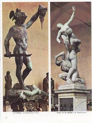 Seller image for LAMINA V33217: Perseo por Cellini y Rapto de las Sabinas por Giambologna for sale by EL BOLETIN