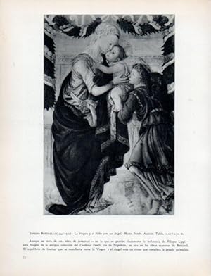 Bild des Verkufers fr LAMINA V32940: La Virgen y el Nio con un angel por Botticelli zum Verkauf von EL BOLETIN