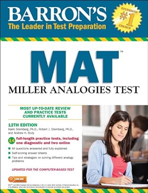 Bild des Verkufers fr Barron's MAT : Miller Analogies Test zum Verkauf von GreatBookPrices