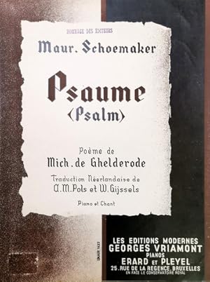 [Partition musicale] Psaume (Psalm). Maur. Schoemaker. Poème de Mich. de Ghelderode. Traduction n...