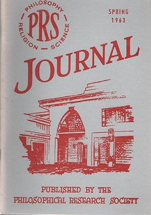 PRS Journal Philosophy Science and Religion - Four Issues