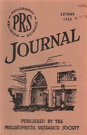 PRS Journal Philosophy Religion Science - Four Issues