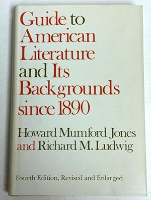 Bild des Verkufers fr Guide to American Literature by Howard Mumford Jones (2nd Printing) zum Verkauf von Heartwood Books and Art