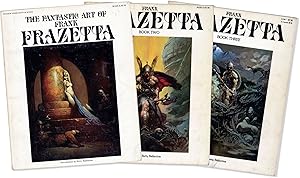 Bild des Verkufers fr The Fantastic Art of Frank Frazetta Book One [with] Book Two [with] Book Three zum Verkauf von Lorne Bair Rare Books, ABAA