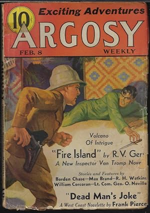 Imagen del vendedor de ARGOSY Weekly: February, Feb. 8, 1936 ("The Dark Waters"; "The Streak") a la venta por Books from the Crypt