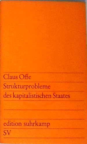 Bild des Verkufers fr Strukturprobleme des kapitalistischen Staates: Aufstze zur Politischen Soziologie (edition suhrkamp) zum Verkauf von Berliner Bchertisch eG