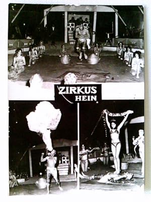 Zirkus Hein, DDR, Feuerspucker, Schlangentänzerin etc., 3 Bilder, Fotografie, ca. 1965