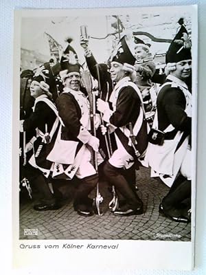 Gruß vom Kölner Karneval, Stippeföttche, Rote Funken, AK, ungelaufen, gestempelt 1953