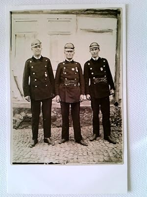 Feuerwehr, Gruppenbild Feuerwehrmänner, Franz Nau, Bürgel, Fotografie, ca. 1940