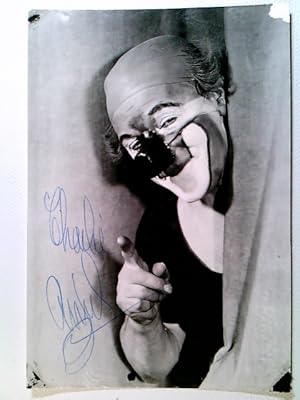 Zirkus, Charlie Rivel, Original Autogramm, ca. 1970, Fotografie