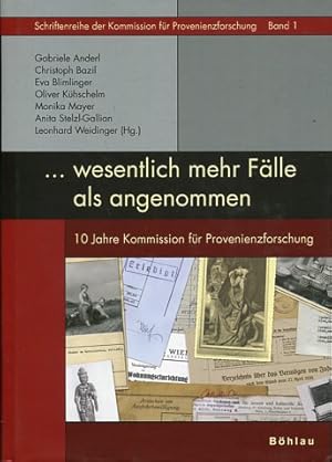 Imagen del vendedor de wesentlich mehr Flle als angenommen - 10 Jahre Kommission fr Provenienzforschung. Schriftenreihe der Kommission fr Provenienzforschung ; 1. a la venta por Antiquariat Buchseite