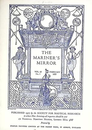 Seller image for The Mariner's Mirror. The Journal of the Society for Nautical Research. Volume 63 No. 1. February 1977 for sale by Barter Books Ltd