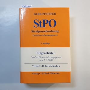 Bild des Verkufers fr Karlsruher Kommentar zur Strafprozeordnung und zum Gerichtsverfassungsgesetz zum Verkauf von Gebrauchtbcherlogistik  H.J. Lauterbach