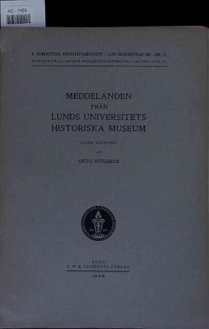 Imagen del vendedor de Meddelanden Fran Lunds Universitets Historiska Museum. a la venta por Antiquariat Bookfarm