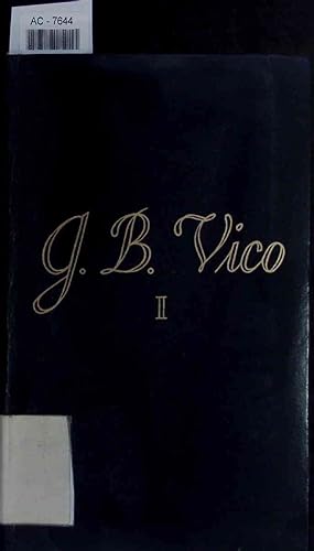 Bild des Verkufers fr Tutte le Opere di Giambattista Vico. zum Verkauf von Antiquariat Bookfarm