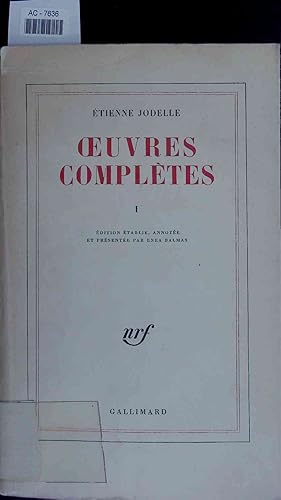 Seller image for uvres compltes. Vol. I for sale by Antiquariat Bookfarm