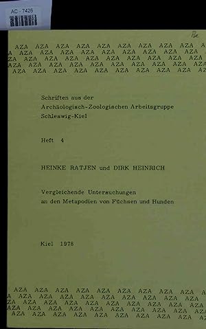 Bild des Verkufers fr Schriften aus der Archologisch-Zoologischen Arbeitsgruppe Schleswig-Kiel. Heft 4 zum Verkauf von Antiquariat Bookfarm