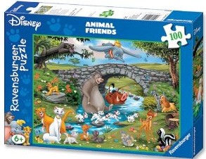 Die Familie der Animal Friends. Puzzle 100 Teile XXL