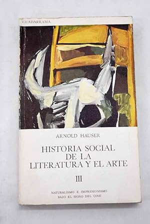 Imagen del vendedor de Historia social de la literatura y el arte, tomo III a la venta por Alcan Libros