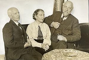 Béla Bartók and Ditta Pásztor and-Ernest Ansermet on a vintage photo
