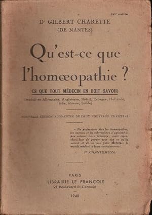 Qu'est-ce que l'homoeopathie