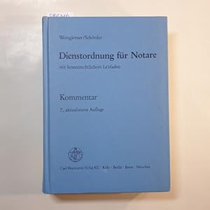 Immagine del venditore per Dienstordnung fr Notare : Kommentar venduto da Gebrauchtbcherlogistik  H.J. Lauterbach