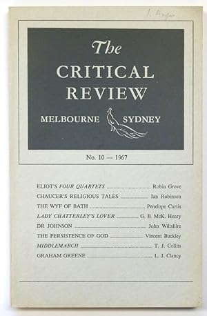 Imagen del vendedor de The Critical Review, Melbourne, Sydney No. 10 - 1967 a la venta por PsychoBabel & Skoob Books