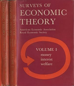 Image du vendeur pour Survey of economic theory Vol. I - II Money interest welfare - Growth developmant mis en vente par Biblioteca di Babele
