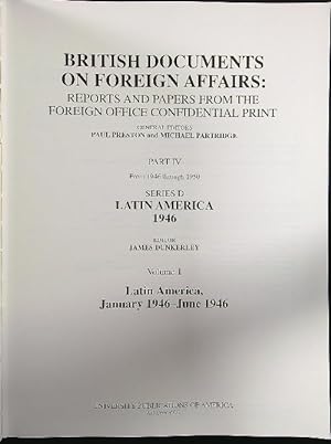 Seller image for British documents on foreign affairs. Part IV - Series D - Volume 1 for sale by Librodifaccia