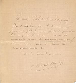 Anna TARIOL-BAUGÉ lettre autographe signée cantatrice opéra