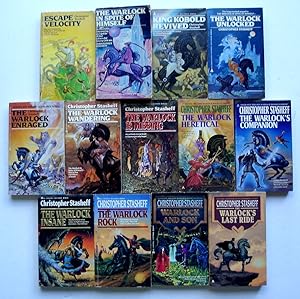 Seller image for Warlock of Gramarye Series, all 13 books: Escape Velocity, The Warlock in Spite of Himself, King Kobold Revived, Warlock Unlocked, W Enraged, W Wandering, W is Missing, W Heretical, W's Companion, W Insane, W Rock, W and Son, Warlock's Last Ride for sale by Silicon Valley Fine Books