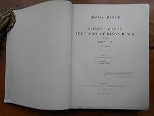 Select Cases in the Court of Kings Bench under Edward 1,volume 111,Seldon Society volume number 58