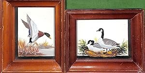 Joseph Q. Whipple, Sr. Shadowbox Paintings "Mallard" and "Canada Geese"