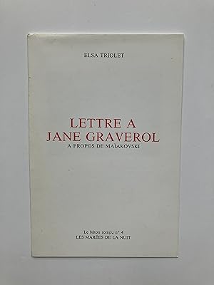 Lettre à Jeanne GRAVEROL
