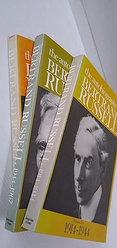 The Autobiography of Bertrand Russell : Volumes One : 1872 - 1914, two 1914 - 1944, and three 194...