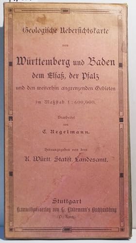 Geologische Uebersichtskarte von Württemberg und Baden dem Elsaß, der Pfalz und den weiterhin ang...