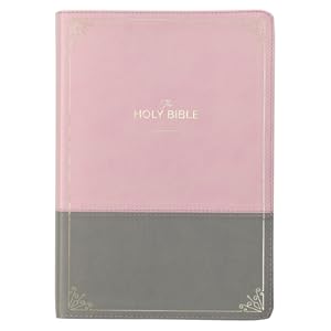 Seller image for KJV Super Giant Print Bible Two-Tone Pink/Gray Faux Leather (Leather / Fine Binding) for sale by BargainBookStores