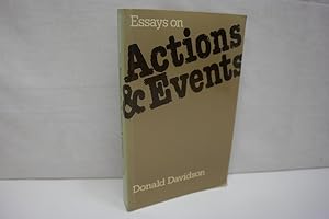 Bild des Verkufers fr Essays on Actions and Events zum Verkauf von Antiquariat Wilder - Preise inkl. MwSt.