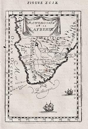 "Monomotapa et la Cafrerie" - South Africa Namibia Angola Sambia Südafrika map Karte