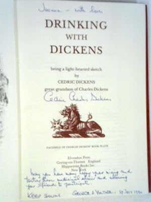 Bild des Verkufers fr Drinking with Dickens zum Verkauf von World of Rare Books