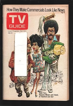 Immagine del venditore per TV Guide 10/5/1974-Redd Foxx & Demond Wilson 'Sanford and Son' cover by Bruce Stark-St Louis edition-G venduto da DTA Collectibles